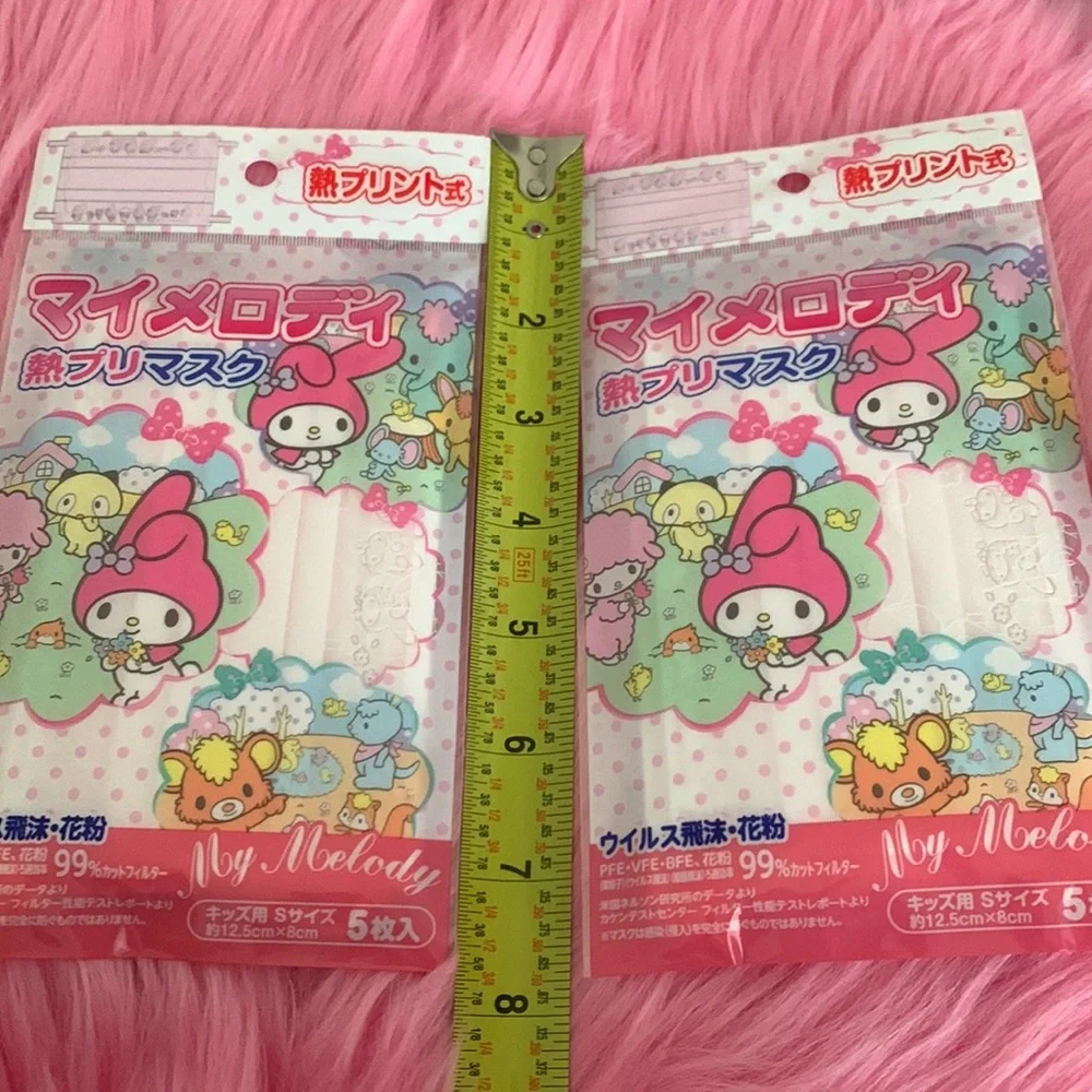 My Melody face masks 2 packs from Japan NWT